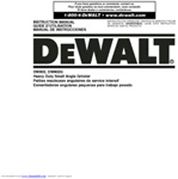 DEWALT Dw802g Parts List